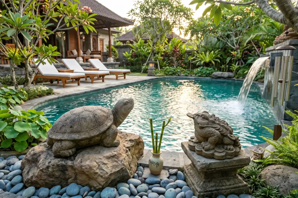 dekorasi pembawa hoki untuk kolam renang