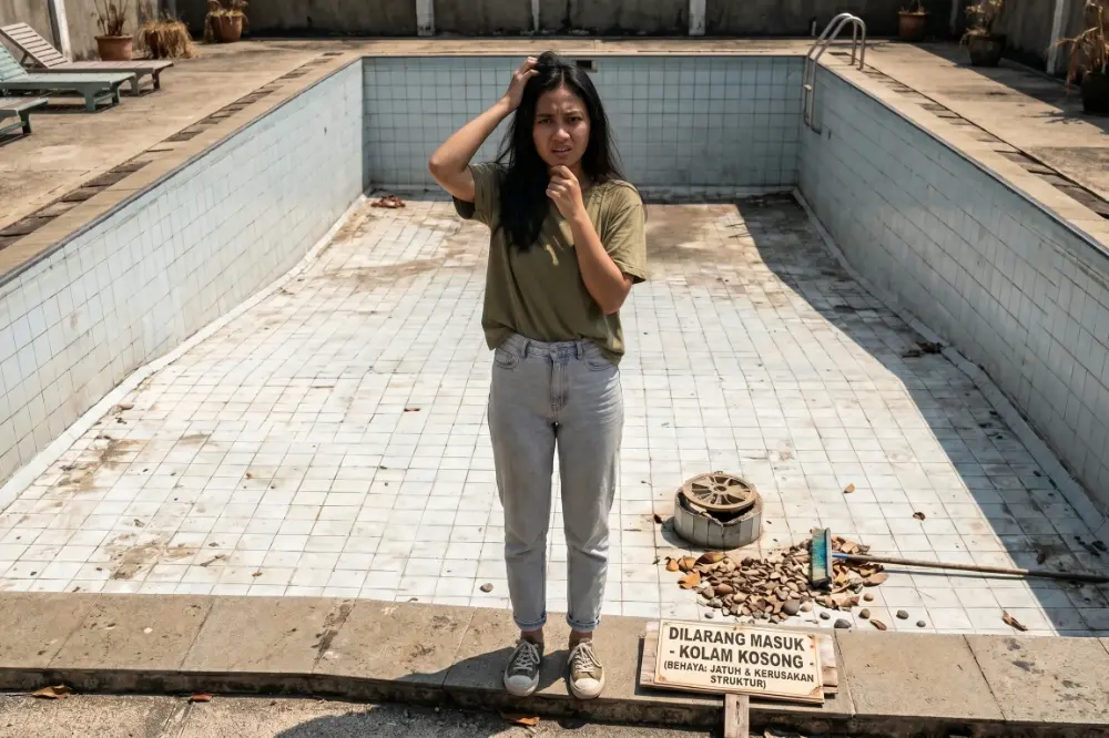 risiko mengosongkan kolam renang