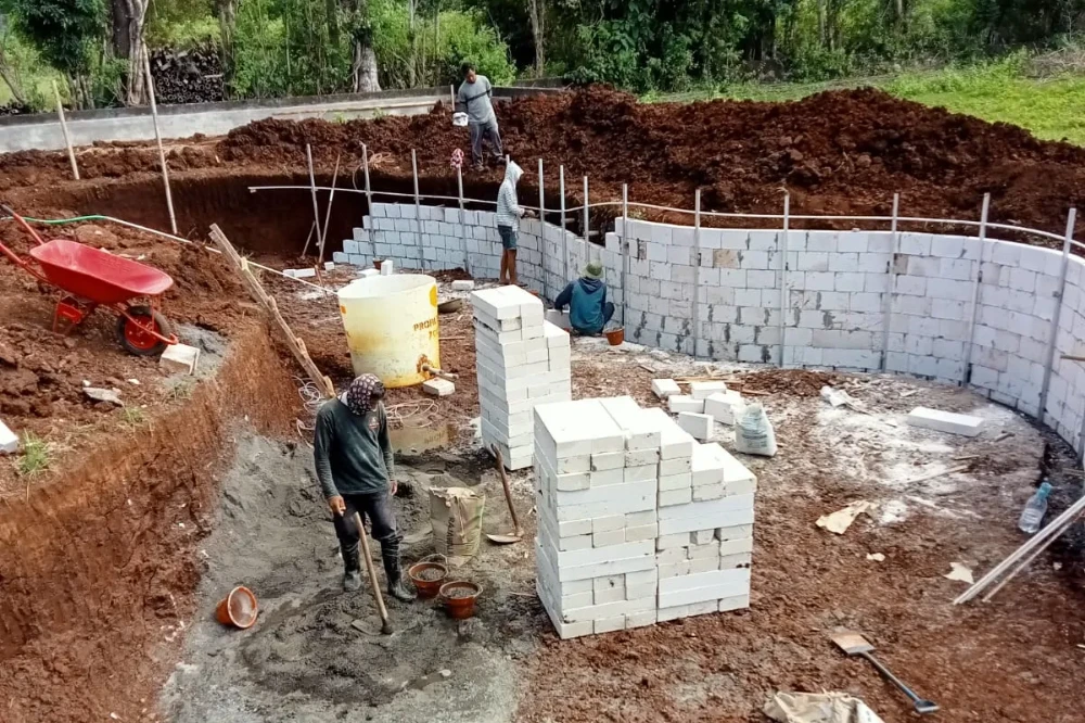 Pembuatan Bekisting Permanen