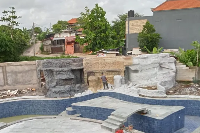 Pembuatan Air Terjun Artificial